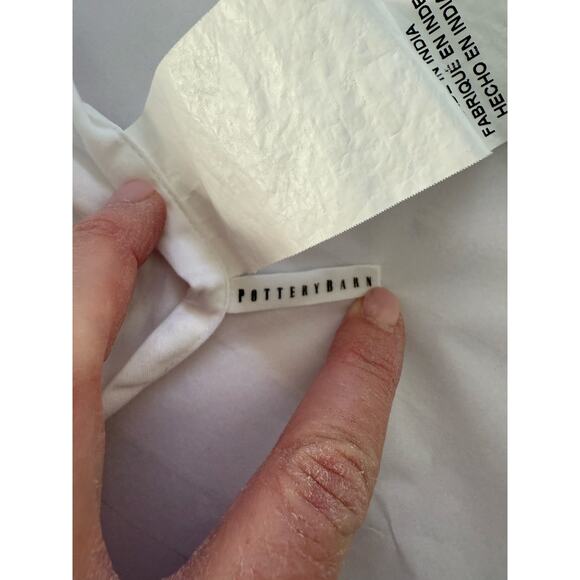 Pottery Barn White Duvet Cover 100% Cotton Full/Queen - Picture 7 of 9